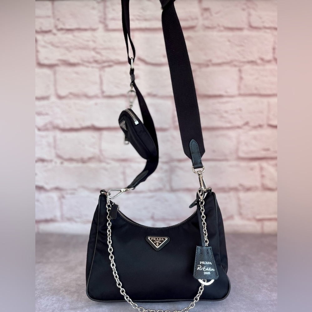 Prada Re Nylon 2005 Black Sling
Crossbody with Pouch